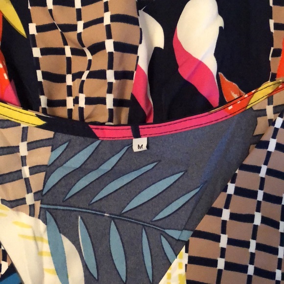 Amoretu Women Summer Tunic Dress V Neck Casual Loose Flowy Swing Shift - Picture 5 of 5